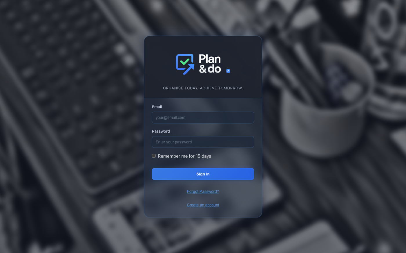 Plan -> Do live app